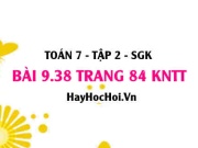 Bài 9.38 trang 84 Toán 7 Tập 2 Kết nối tri thức